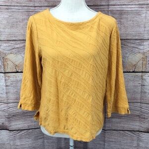 Habitat Yellow Boxy Blouse with 3/4 Sleeves